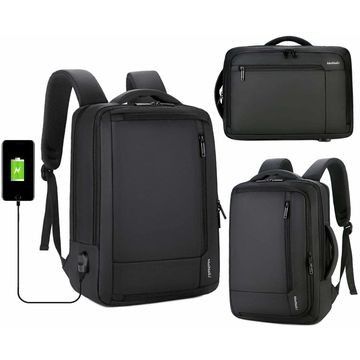 Business Anti Theft Slim Durable Laptops Backpack 15,6 pollici con porta di ricarica USB, impermeabile