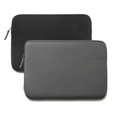 Tasca per laptop personalizzata Maniche, Neoprene Cassa per laptop in colore grigio nero